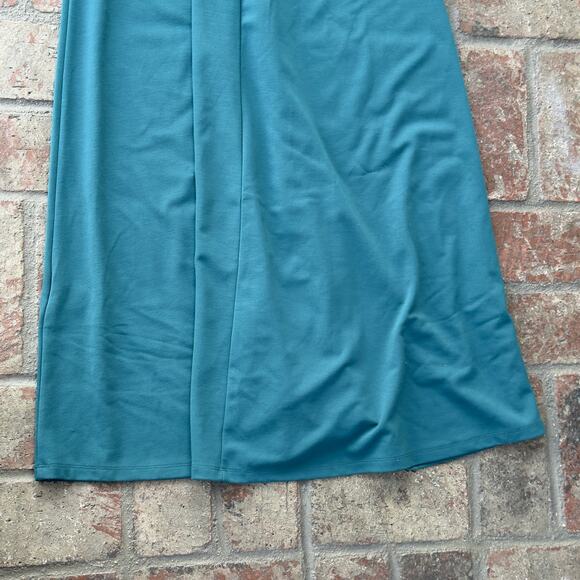 Soft Surroundings Lagia Maxi Dress Atlantic Deep Green Long Sleeve V-neck NWT - Picture 8 of 9